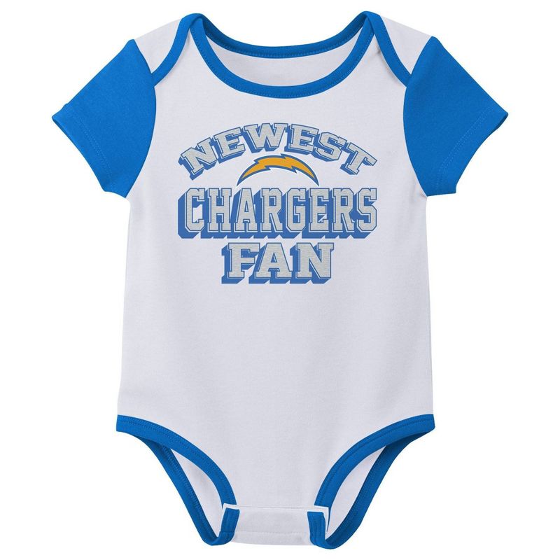 NFL Los Angeles Chargers Infant Boys&#39; 3pk Bodysuit, 2 of 5