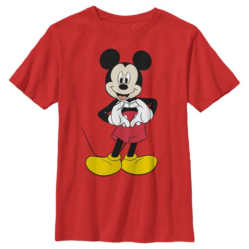 Boy's Disney Mickey Mouse Heart T-Shirt, 1 of 5