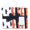 Hudson Baby Infant Boy Cotton Flannel Burp Cloths, Pumpkin Truck, One Size - 2 of 4
