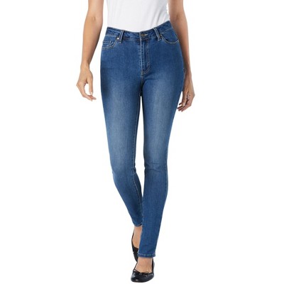 Woman Within Women's Plus Size Tall Comfort Curve Slim-Leg Denim Jean