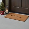 HomeRoots 24" X 36" Brown Christmas Fa La La Outdoor Coir Door Mat - 2 of 4
