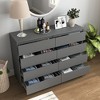 Resenkos Modern Mid Century 6 Drawer Wide Dressers Chests for Bedroom, Chest of Drawer Organizer Grey - 2 of 4