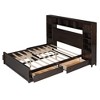 Queen Size Wooden Bed with All-in-One Cabinet, Shelf and Sockets - 4 of 4