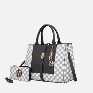 MKF Collection Yuliana Women’s Circular Print Satchel Bag with Wallet by Mia K - 1 of 4