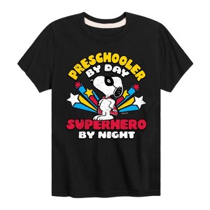 Boys' - Peanuts - Preschooler By Day Short Sleeve Graphic T-Shirt - 1 of 4