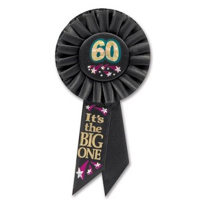 Beistle 3 1/4" x 6 1/2" 60 Its The Big One Rosette Black 3/Pack RS171 - 1 of 1