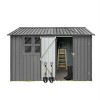 Metal Metal garden sheds outdoor storage sheds with window Brown - 2 of 4