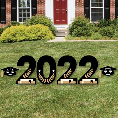 Big Dot of Happiness Law School Grad - 2022 Yard Sign Outdoor Lawn Decorations - Future Lawyer Graduation Party Yard Signs - 2022