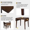 NicBex 3-Piece Extendable Drop Leaf Dining Set – 2 Upholstered Dining Chairs & Foldable Dining Table, Small Kitchen Table Set - 2 of 4