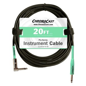 ChromaCast Pro Series Instrument Cable, Straight - Angle, Surf Green, 20 feet - 1 of 1