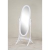 Ridstar 16 in. W x 59.25 in. H White Oval Bathroom Floor Mirror - 2 of 3