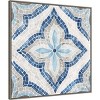 30" x 30" Blue Single Moroccan Tile by Eva Watts Framed Canvas Wall Art Print - Amanti Art - 2 of 4