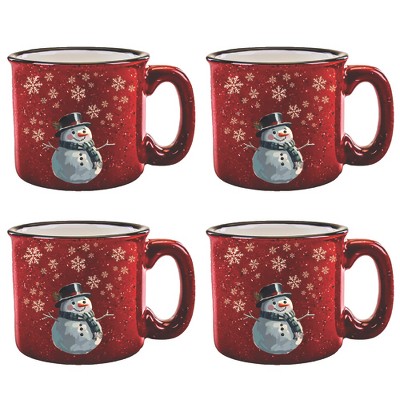 Courtside Market Snowman-Snow Cozy Mug 4 Piece Set