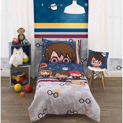 4pc Toddler Harry Potter Wizards In Training Bedding Set