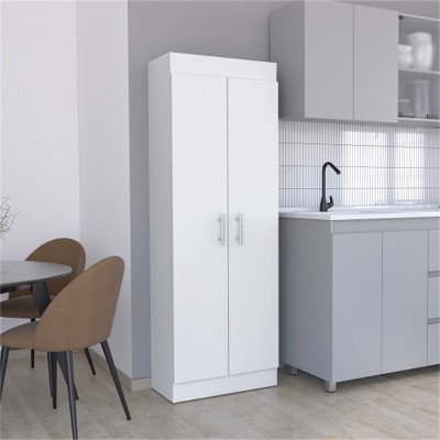 LunaLulinlk Pantry Cabinet, Space-Efficient 2-Door Design with Multiple Shelves