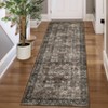 Machine Washable Soft Indoor Area Rugs Vintage Low Pile Non Slip Carpet for Bedroom Living Room Decor Bedside Bathroom Floor Mat - 2 of 4