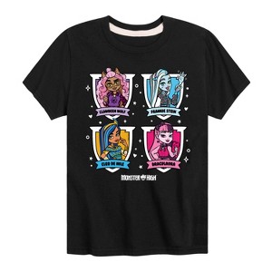 Boys' - Monster High - Character Grid Short Sleeve Graphic T-Shirt - 1 of 4