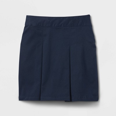 Girls' Pleated Twill Uniform Skorts - Cat & Jack™ Blue 
