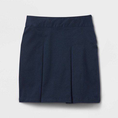 Girls' Pleated Twill Uniform Skort - Cat & Jack™ Blue 18 Plus : Target