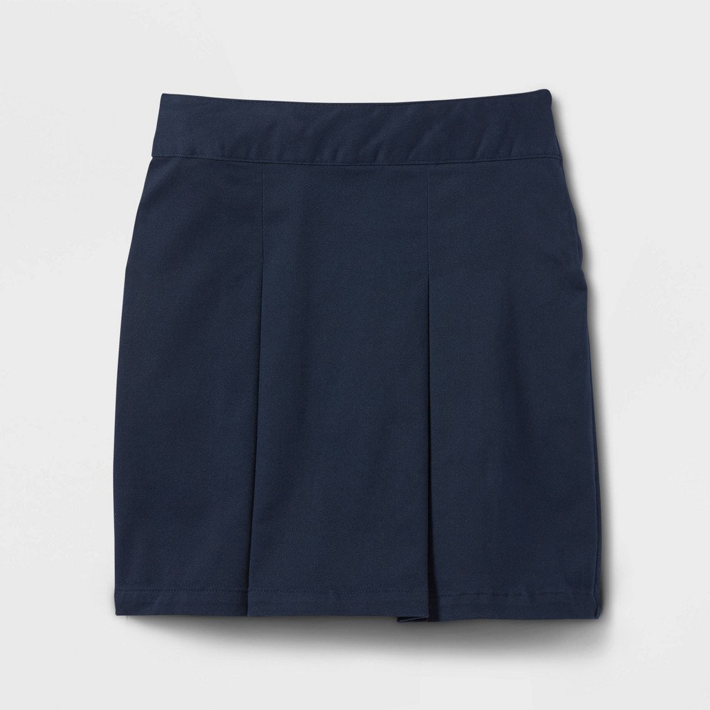 Girls' Pleated Twill Uniform Skort - Cat & Jack™ Blue 16