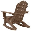 vidaXL Adirondack Rocking Chair Lounge Patio Chair for Garden Solid Wood Fir - Brown - 4 of 4
