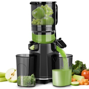 Ecoself Cold Press Juicer – 5.3" Large Feed Chute, 1.7L Capacity, Slow Masticating Juicer for Maximum Nutrients, Easy to Clean Juicer Machine (Black) - 1 of 4