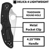 Spyderco Delica 4 Lightweight Folding Pocket Knife with 2.9" V-10 Steel Blade | Get Extreme Cutting Performance with the SpyderEdge and FRN Handle - 4 of 4