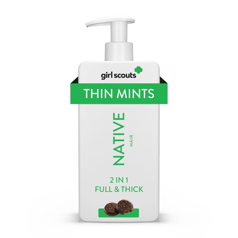 Native Girl Scouts Thin Mints Full &#38; Thick 2-in-1 -Shampoo + Conditioner 16.5 fl oz, 1 of 10