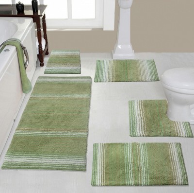 Gradiation Rug Collection Cotton Tufted Set of 5 Bath Rug Set - Home Weavers
