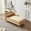 60.6" Velvet Chaise Lounge with Gold Metal Legs and 1 Pillow - ModernLuxe - 4 of 4