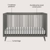 Child Craft Cranbrook Crib and Dresser Nursery Set, 2-Piece, Includes 4-in-1 Convertible Crib and 6-Drawer Double Dresser (Lunar Gray) - 4 of 4