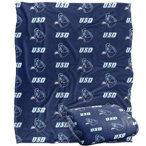 University Of San Diego Logo Pattern Silky 50x60 Blanket, 1 Sided - 1 of 4