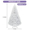 6ft/7.5ft White Spruce Artificial Christmas Tree Artificial Unlit Pine Tree with 880/1258 Branch Tips and Metal Hinges & Foldable Base - 4 of 4