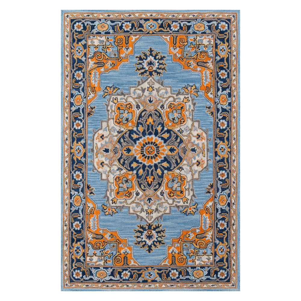 6'x9' Medallion Tufted Area Rug Blue - Momeni