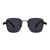 Anna-Kaci Unisex Geometric Square Sunglasses with Metal Frame and Industrial Side Bar Detailing - 2 of 3