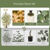 Artificial Eucalyptus Tree, Fake Artificial Plant with White Planter，Large Faux Floor Plant Fake Trees with Lights Artificial Trees for Home Decor - 2 of 4