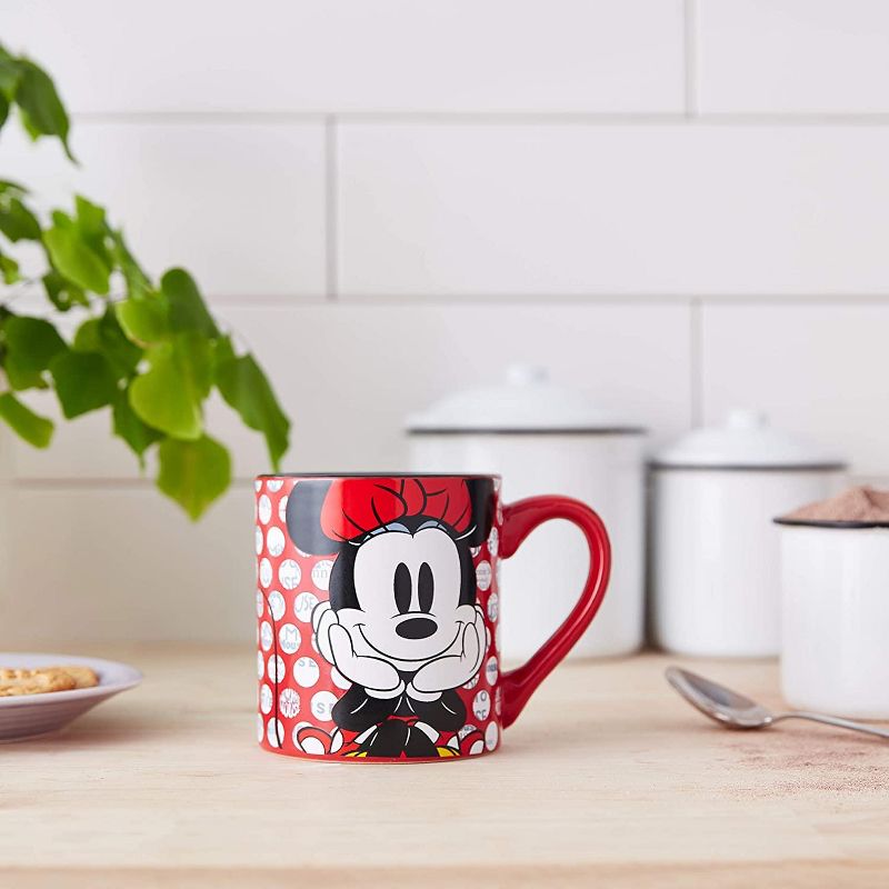 Silver Buffalo Disney Minnie Mouse Rock the Dots Ceramic Coffee Mug | Holds 14 Ounces, 3 of 5
