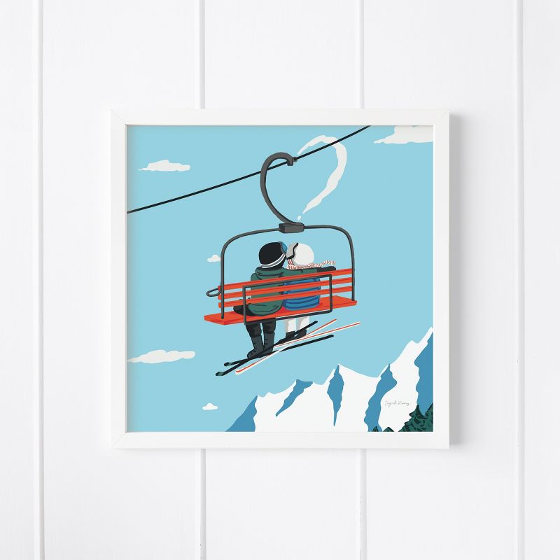 Ski Love Museum Quality 8" x 8" Art Print by Ramus & Co, 1 of 5