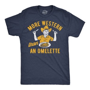 Mens Funny T Shirts More Western Than An Omelette Sarcastic Graphic Novelty Tee For Men - Crazy Dog Men's T Shirt - 1 of 4