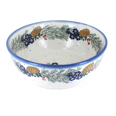 Blue Rose Polish Pottery Pinecone Large Bowl