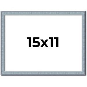 PosterPalooza | Textured Blue Picture Frame - UV Acrylic, Backing Board, Hanging Hardware Included - 1 of 4