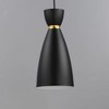 Maxim Lighting Carillon 1 - Light Pendant in  Black/Satin Brass - 3 of 4