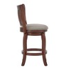 Inspire Q 24" Tracee Swivel Counter Height Barstool Smoke : Rubberwood, Linen Upholstery, Slat Back - 3 of 4