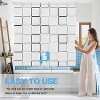 Shower Curtain for Bathroom (53" W x 95" L, White-Square) - 2 of 3
