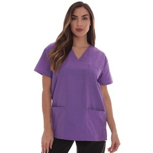 Just Love Solid Scrub Top for Women with Pockets and V-Neck - Comfortable and Professional Medical Uniform - 1 of 3