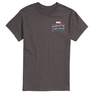 Men's - Marvel - Captain America Retro Distressed Flag Short Sleeve Graphic T-Shirt - 1 of 4