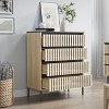 Vynxaria Fluted,4 Drawer Storage Cabinet,Freestanding Cabinet,Bedroom Clothing Storage,Large Capacity,Modern Minimalist - 3 of 4