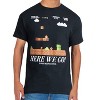 Seven Times Six Super Mario Bros T-Shirt Men's Here We Go Short Sleeve Graphic Top Black - 3 of 4