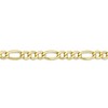 Black Bow Jewelry Men's 7.3mm, 10k Yellow Gold Hollow Figaro Chain Bracelet - 2 of 4