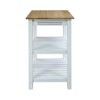 Sunrise Kitchen Island with Harvest Hardwood Top White/Natural - Flora Home: Sliding Drawer, Towel Rack, 2 Shelves - 4 of 4